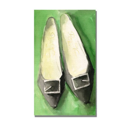 Trademark Fine Art Roger Vivier Black Buckle Shoes by Beverly Brown Canvas Wall Art [18 by 32-Inch]