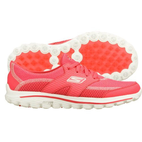 Skechers Women's Go 2  Fairway Walking Shoe [6 B(M) US-White/Silver]